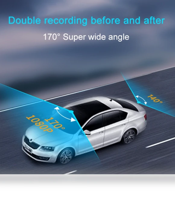 Dual Camera HD Infrared Night Vision Car Recorder — Dashboard Cameras