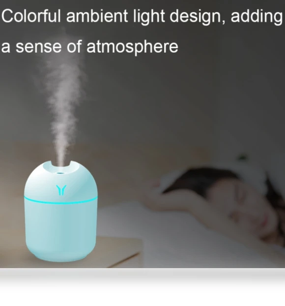 Mini Desktop Colorful Night Light Car Humidifier — Air Moisturizers