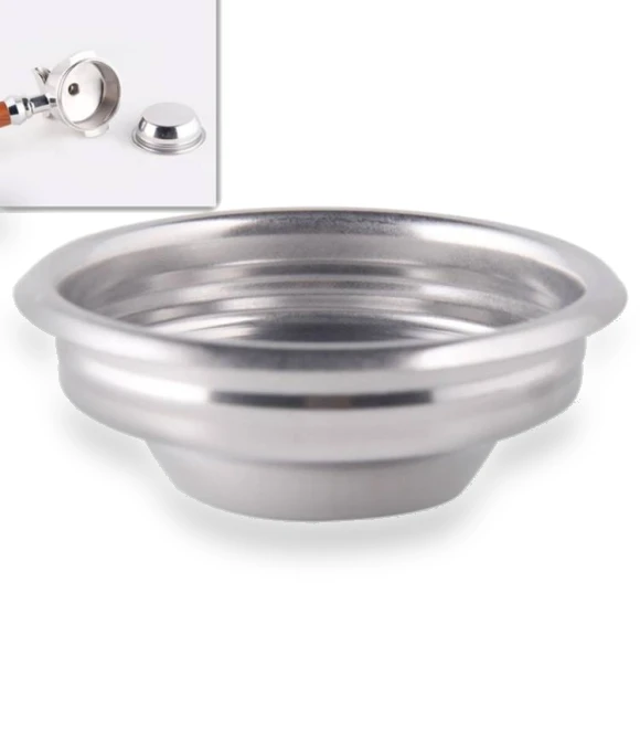 Semi-automatic Coffee Machine Stainless Steel Powder Bowl Brewing Head Filter Bottomless Handle Filter — Replacement Parts