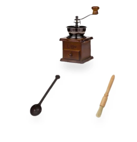 Manual Coffee Mill with Wood Stand Bowl — Electric Blade Coffee Grinders