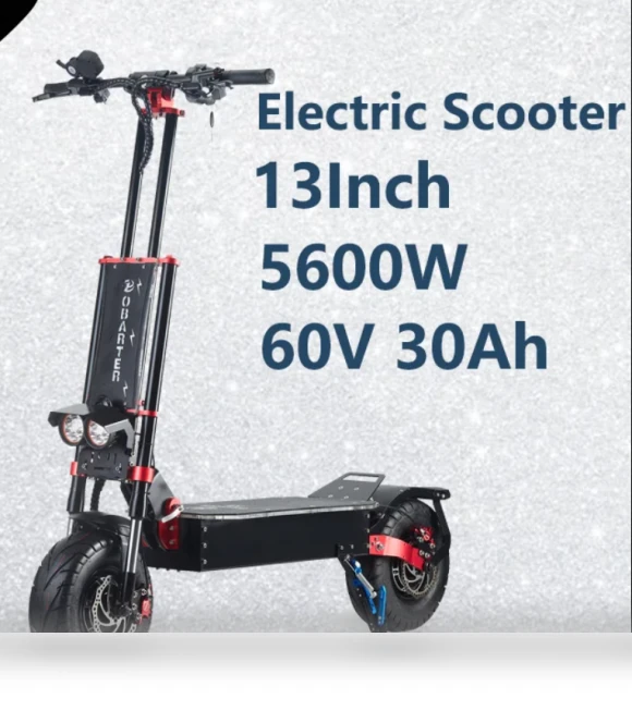 Powerful 13 Inch Fat Tire Electric Scooter — Electric Self-Balancing Scooters, Quickwheel