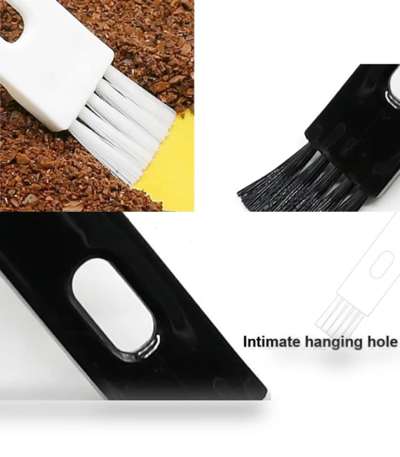 Semi-automatic Coffee Machine Cleaning Brush with Coffee Bean Spoon — Cleaning Products