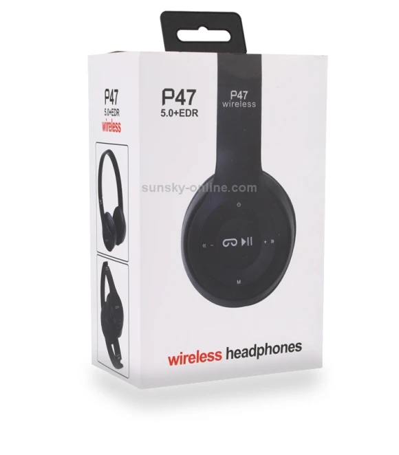 Foldable Wireless Bluetooth Headphone with 3.5mm Audio Jack — In-Ear Headphones