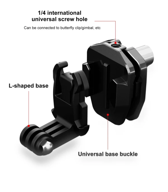 Motorcycle Windshield Action Camera Mount Clip — Camera Brackets, PULUZ