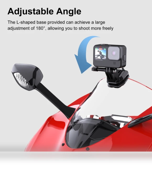 Motorcycle Windshield Action Camera Mount Clip — Camera Brackets, PULUZ
