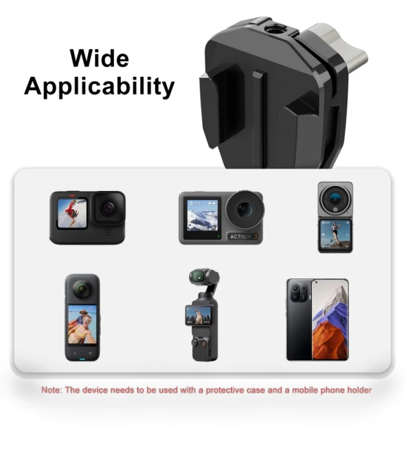 Motorcycle Windshield Action Camera Mount Clip — Camera Brackets, PULUZ