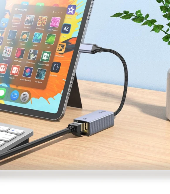 USB-C to RJ45 Ethernet Adapter — USB, hoco