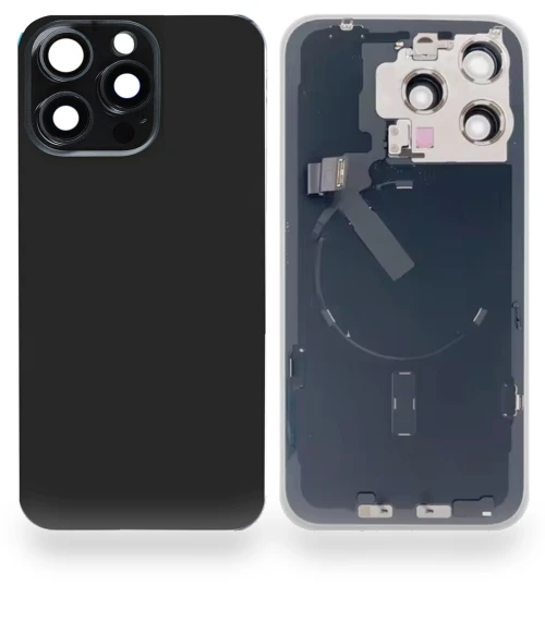 Glass Battery Back Cover with Flash Bracket + Wireless Charging Module — Back Covers