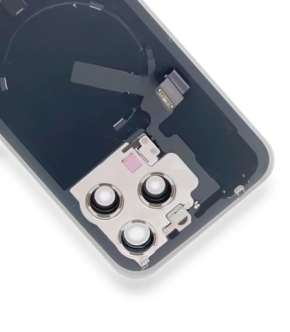 Glass Battery Back Cover with Flash Bracket + Wireless Charging Module — Back Covers