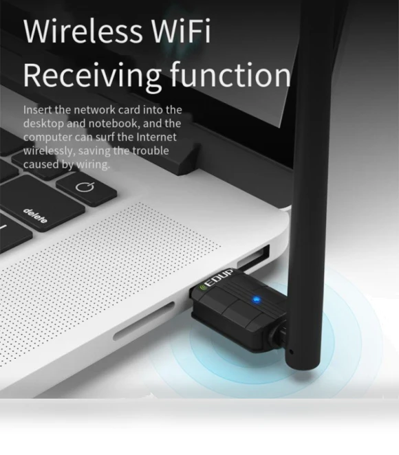WiFi 6 Nano Wireless Dongle — USB, EDUP