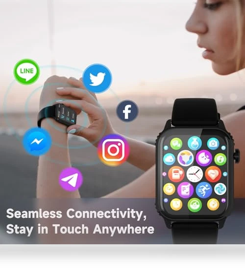 1.83" HD Smartwatch with 120 Sports Modes — Smartwatches, TRAUSI