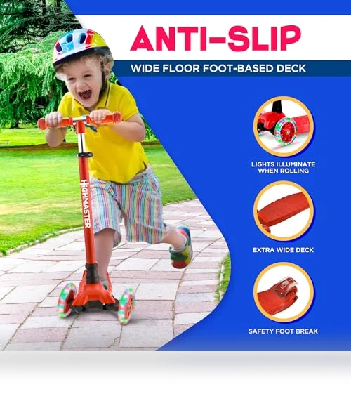 3 Wheel Kick Scooter for Children and Toddlers — Electric Vehicles, HighMaster
