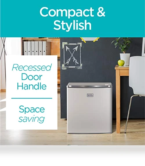 Compact Refrigerator Energy Star Single Door Mini Fridge with Freezer — Mini Fridges, BLACK+DECKER