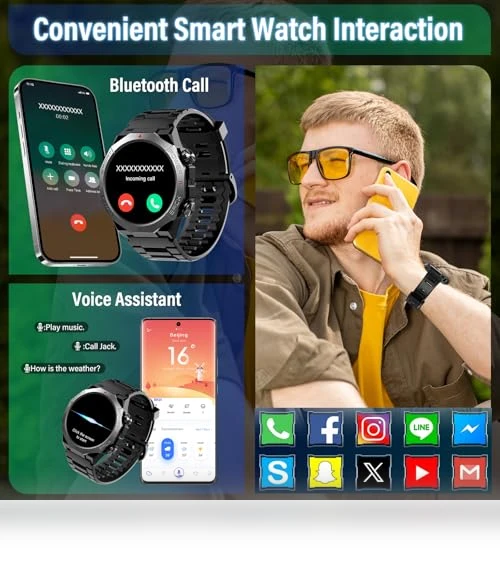 Military Smart Watch with Bluetooth Calls — Smartwatches, SHEN ZHEN HAO CHENG TECHNOLOGY CO.,LTD