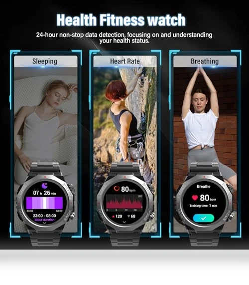 Military Smart Watch with Bluetooth Calls — Smartwatches, SHEN ZHEN HAO CHENG TECHNOLOGY CO.,LTD