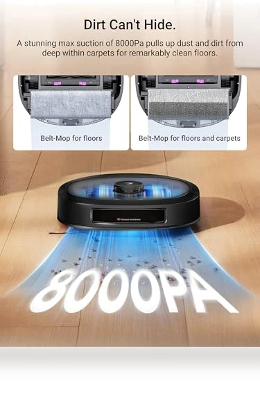 Robot Vacuum and Mop with Self Emptying Base — Smart Cleaning Robots, Eureka