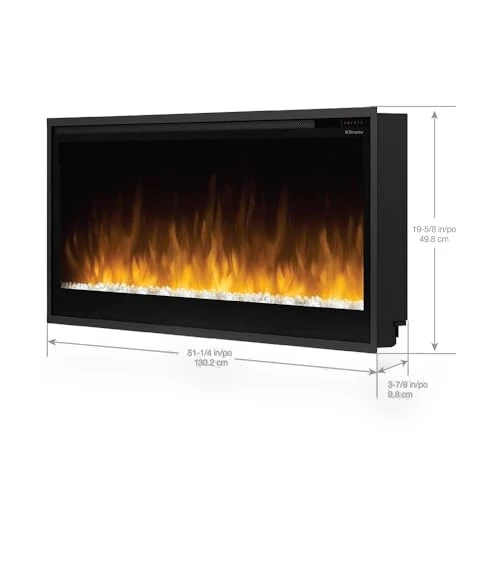 Slim Built-in Linear Electric Fireplace Heater — Close To Ceiling, DIMPLEX