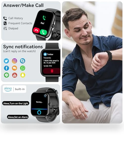 Smart Watch with Alexa & Bluetooth Calls — Smartwatches, Senbono