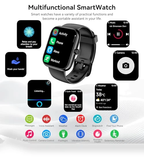 Smart Watch with Alexa & Bluetooth Calls — Smartwatches, Senbono
