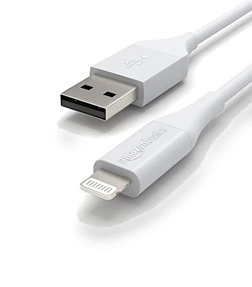 USB-A to Lightning Charger Cable — Lightning, Amazon Basics