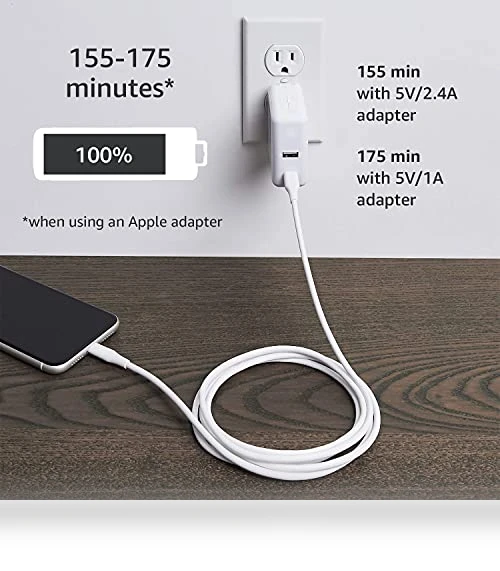 USB-A to Lightning Charger Cable — Lightning, Amazon Basics