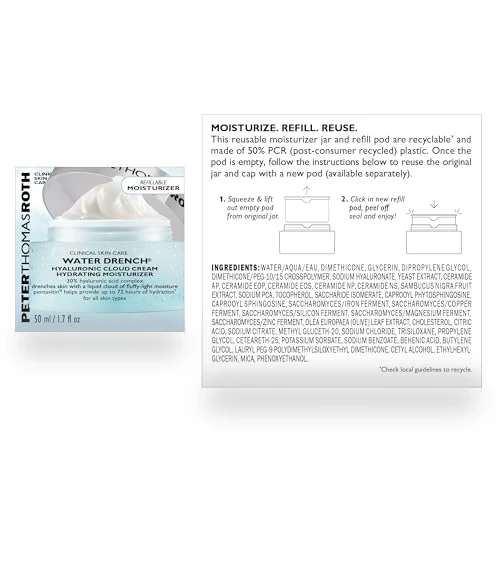 Water Drench Hyaluronic Cloud Cream — Hyaluronic Care, Peter Thomas Roth