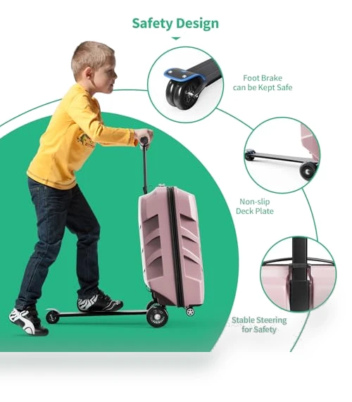 3-D Hardshell Ride Scooter Luggage for Kids — Kids' Luggage, muhub