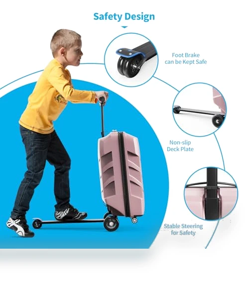 3-D Hardshell Scooter Suitcase — Kids' Luggage, TABU