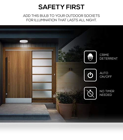 Dusk to Dawn Sensor LED Light Bulb — Street Lighting, Amazon Basics