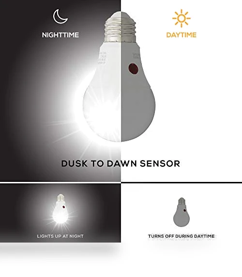 Dusk to Dawn Sensor LED Light Bulb — Street Lighting, Amazon Basics