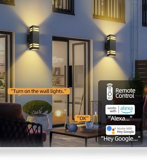 Outdoor Smart Wall Lights — LED, Zinola