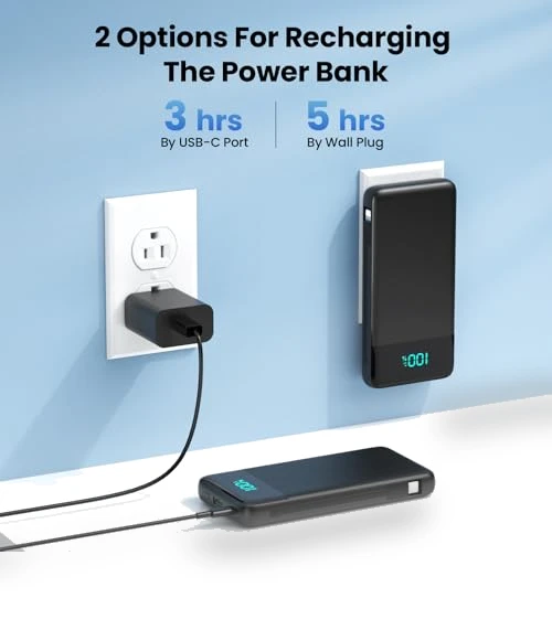 Portable Charger with Built-in Cables and Wall Plug — Charging Solutions, Dongguan Haoxun Electronic Technology Co., Ltd