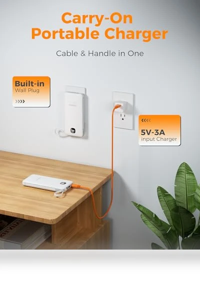 Portable Charger with Built in Cables — Chargers, TESSAN