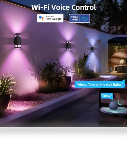 Smart Outdoor Wall Lights RGB — Garden Illumination, KIZON