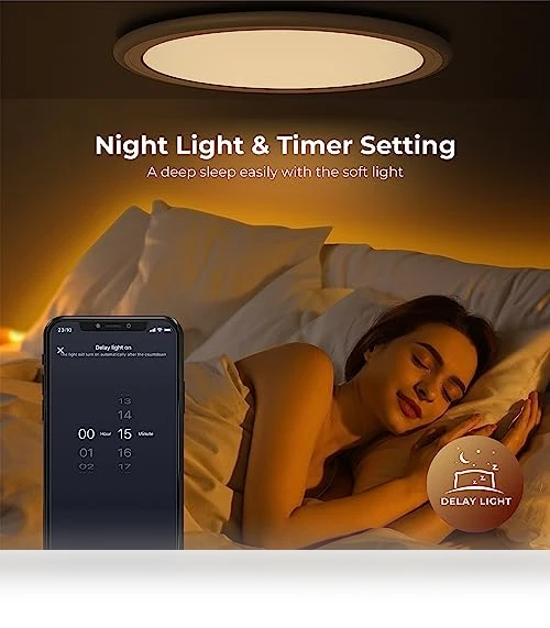 Smart RGB LED Flush Mount Ceiling Light — LED, BLNAN