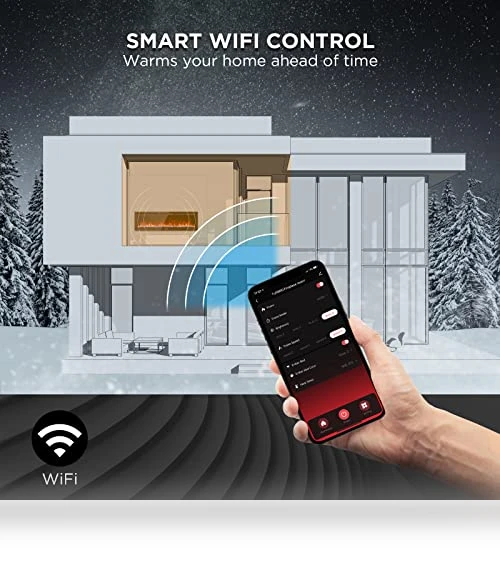 Smart WiFi Infrared Electric Fireplace — Electric Heating Solutions, TURBRO