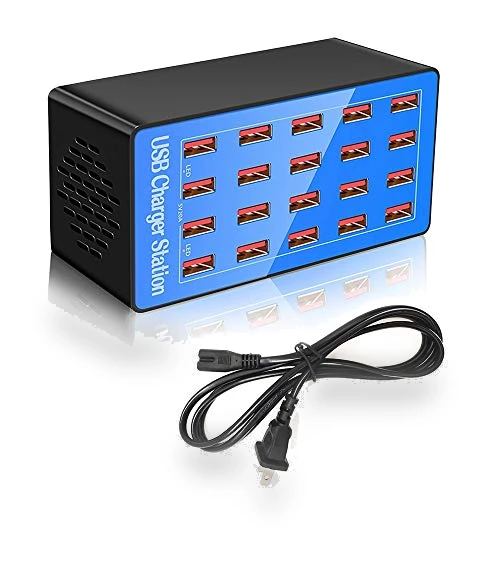 20-Port 100W/20A Multi-USB Charger Station — Chargers & Adapters, MaxLax