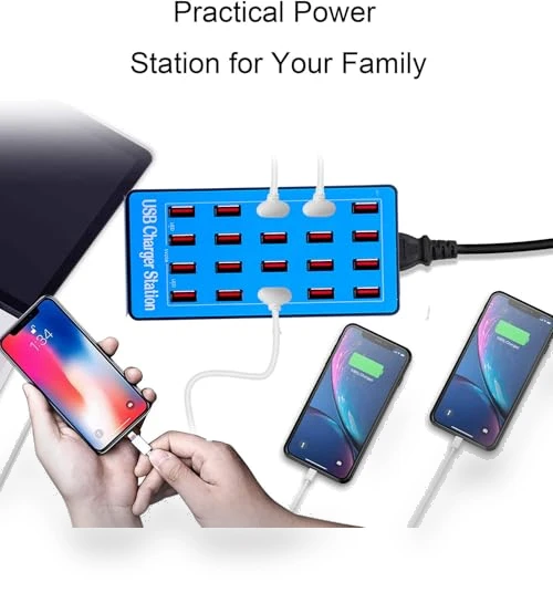 20-Port 100W/20A Multi-USB Charger Station — Chargers & Adapters, MaxLax