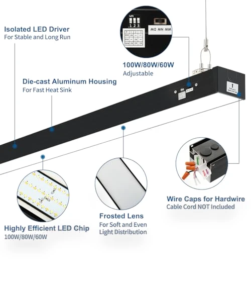 8FT LED Linear Light — Commercial Lighting Solutions, DAKASON