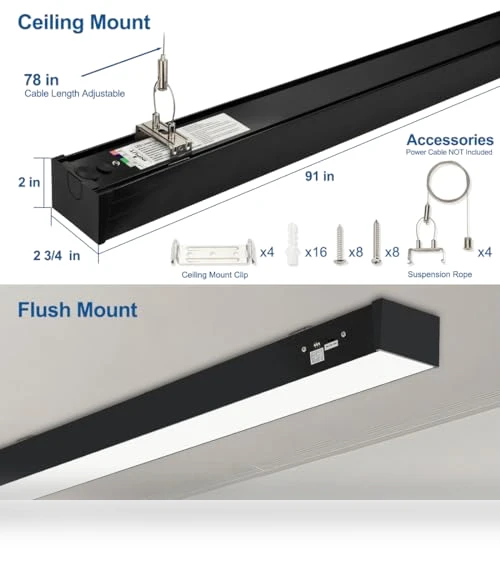 8FT LED Linear Light — Commercial Lighting Solutions, DAKASON