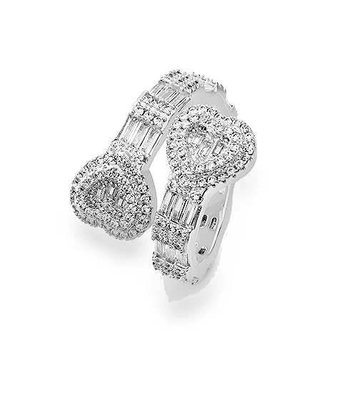 Adjustable Heart Ring with Baguette CZ — Girls' Rings, LuluMel