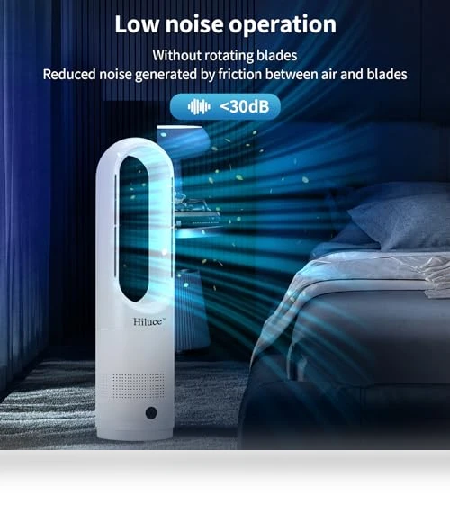 All Season Bladeless Fan and Heater Combo — Portable Cooling Solutions, Hiluce