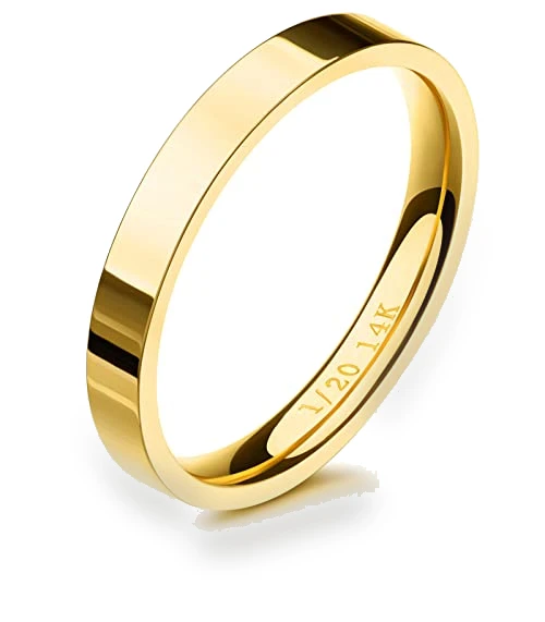 Dainty Gold Stacking Band Ring — Stacking, NOKMIT