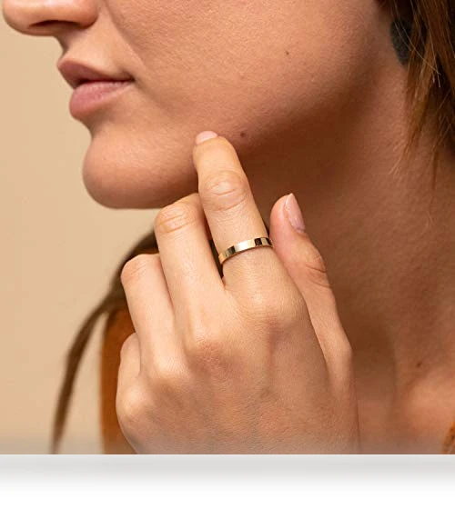Dainty Gold Stacking Band Ring — Stacking, NOKMIT