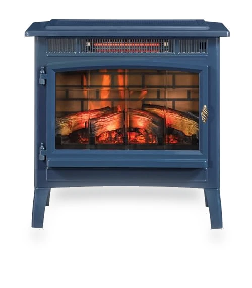Freestanding Electric Fireplace Stove Heater with 3D Flame Effect — Electric Heating Solutions, Duraflame
