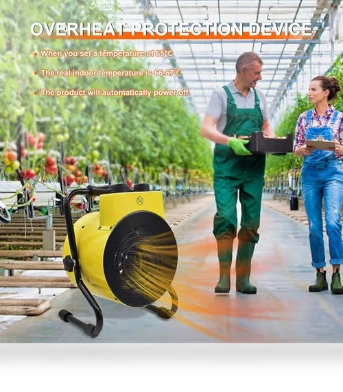 Greenhouse Heater with Adjustable Thermostatic — Portable Heating Solutions, Karveden
