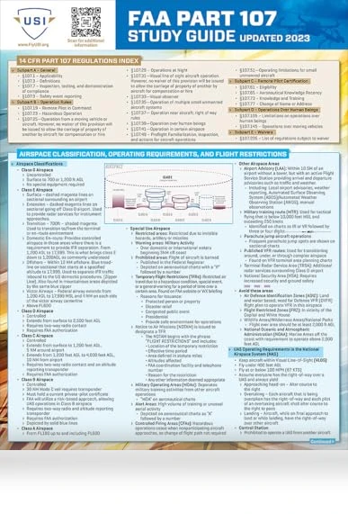 QuickStudy Reference Guide for FAA Part 107 Drone — Drones & UAV Technology, Unmanned Safety Institute