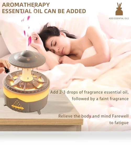 Raindrop Humidifier with Aromatherapy Diffuser — Air Moisturizers, fuliying