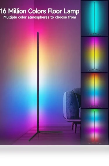 RGB LED Corner Floor Lamp with Music Sync — Lighting Accessories, Tyute