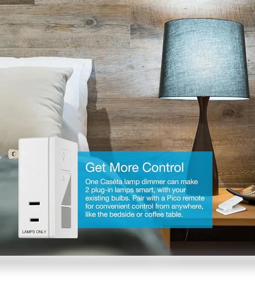 Smart Lamp Dimmer 3-Way Kit with Pico Remote — LED, Lutron